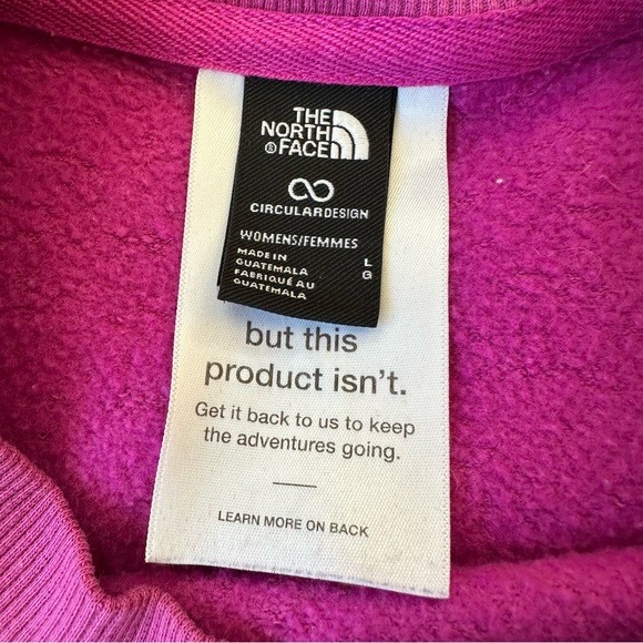 The North Face Women's Evolution Oversized Crewneck Pink Sweatshirt Size: Large - Picture 7 of 9